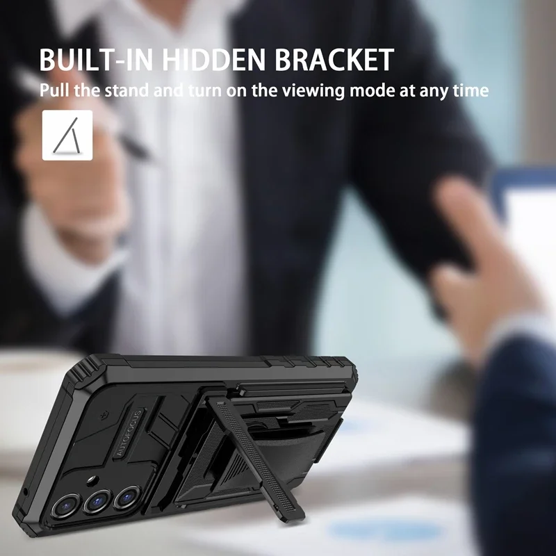 Durable Armor Case with Belt Clip Holster and Kickstand