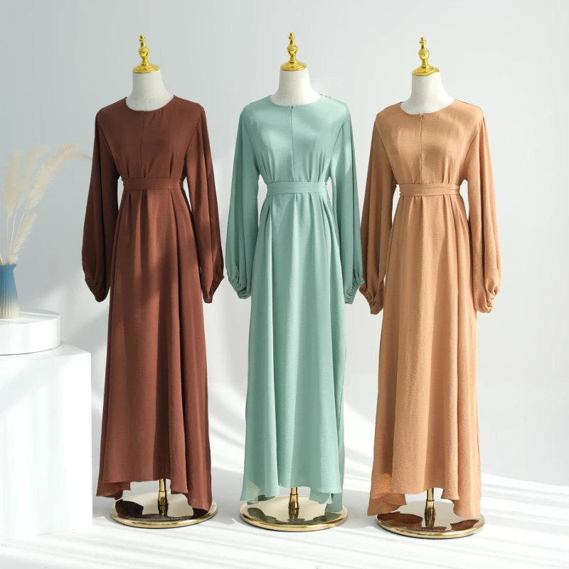 

Мусульманское скромное платье Abayas для женщин, Дубайский Свободный Повседневный удобный халат, весеннее женское платье, мусульманская одежда, ИД Рамадан