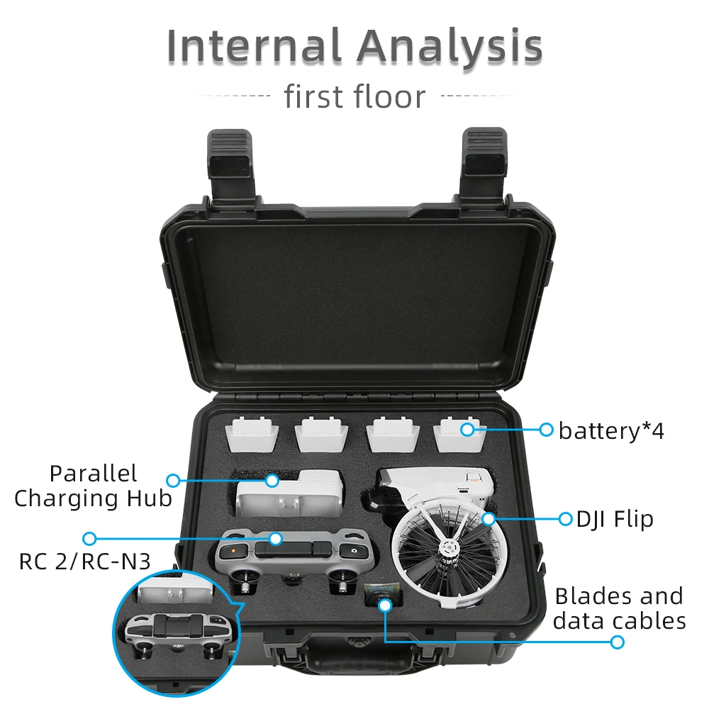 Protable Carrying Case For DJI DJI Flip Fly More Combo Explosion-proof Safety Case Storage Bag For Flip Drone Accessories