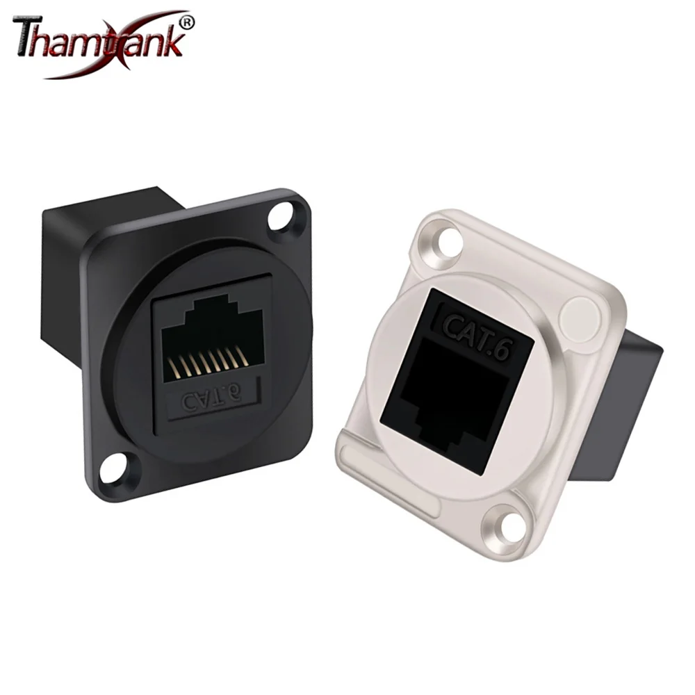 

4 шт., разъем RJ45 CAT.6 D, тип 8P8C, металлический корпус, медные контакты, панельное крепление, шасси RJ45, розетка, сетевой разъем