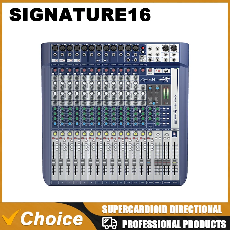 Signature Professional 16 Channel Audio sound Mixer Mixing console interface Stage DJ Singing
