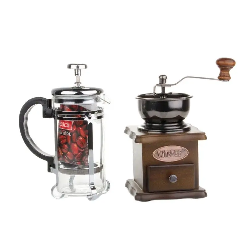S33201574e0c642c2b1f4c53e5dafd67fg Portable Coffee Maker Travel Manual Easy Coffee Grinder Coffee Pot Percolator Set