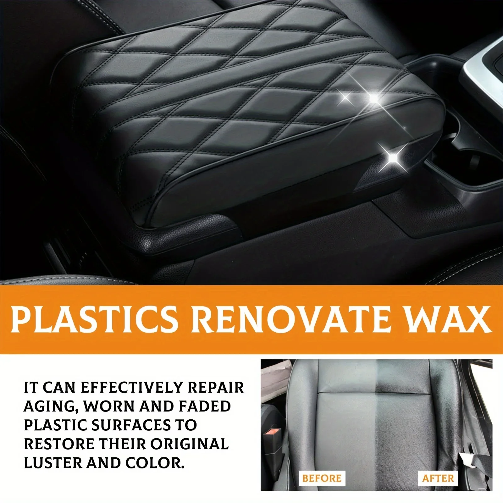 Automotive plastic refurbishment wax PU leather rejuvenation interior scratch repair whitening leather prevent aging car plastic restorer plastic restorer leather plastic repair wax