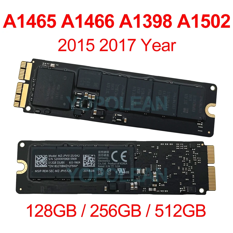 Original SSD Solid State Drive For Macbook Air Pro Retina A1398