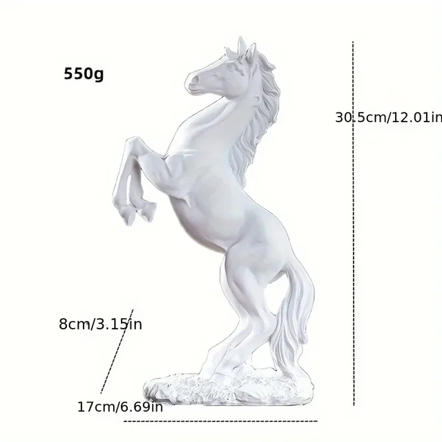Statue de cheval en résine dorée blanche et noire, figurine nordique, ornements abstremberg pour FigAuckland, sculpture intérieure, chambre, décoration d'intérieur 6