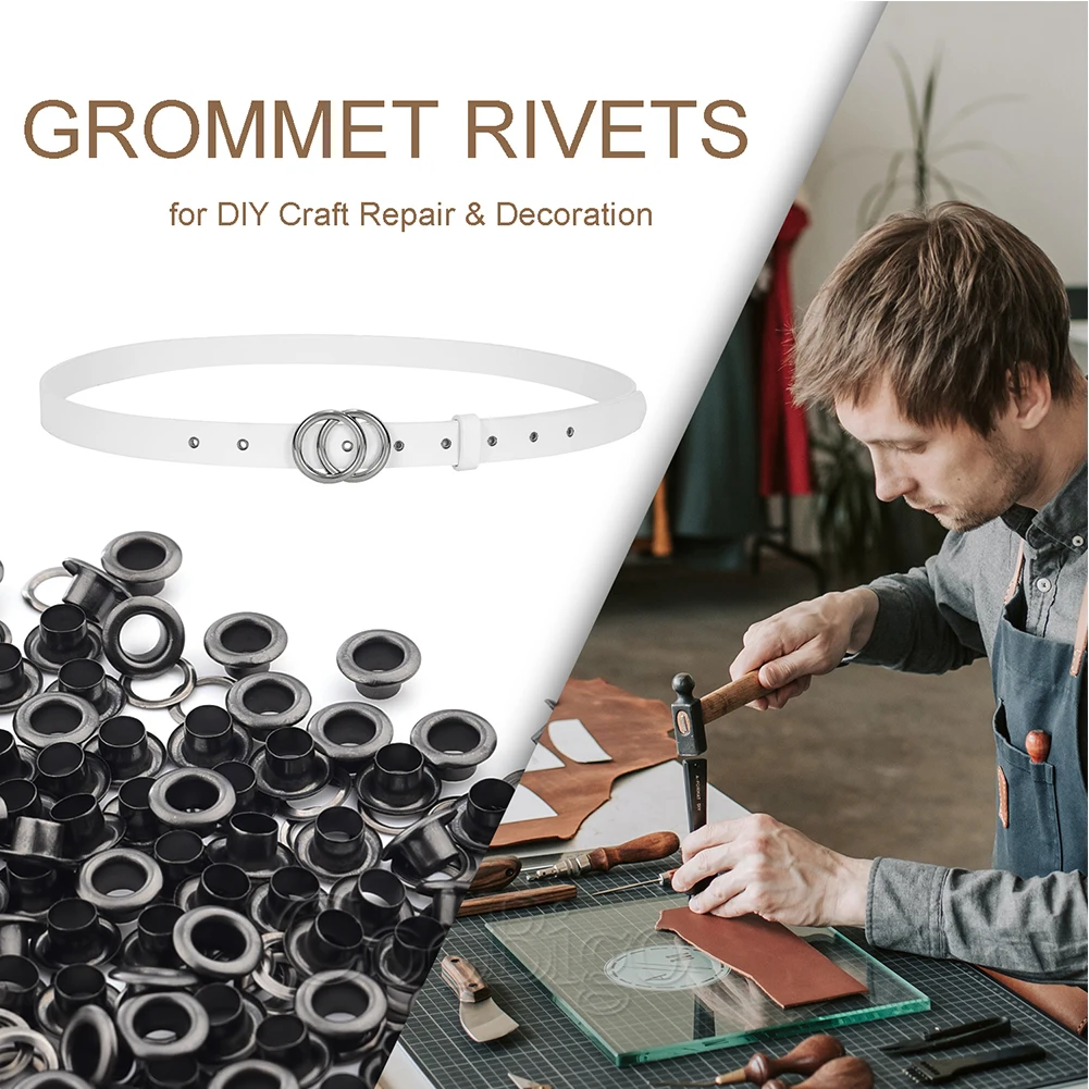 Eyelet Grommet Ring Kit 100sets For Clothes Shoe Repair
