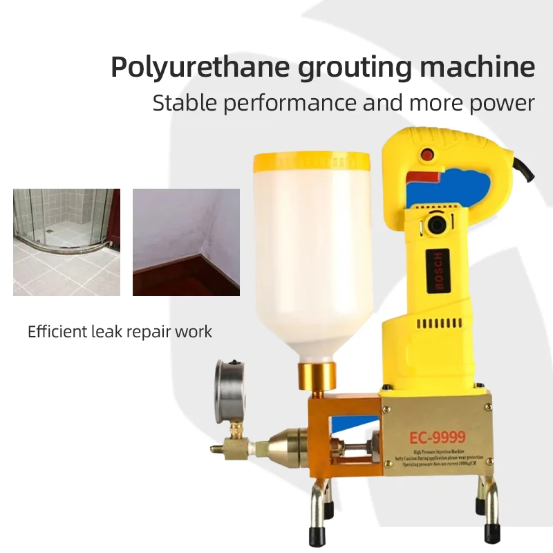 High Pressure Waterproof Grouting Machine 1100W Epoxy/Polyurethane Foam Injection Pump Liquid Leakage Tool Grouting Machine