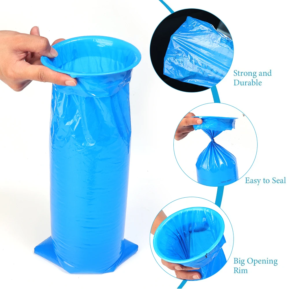 Disposable 1000ML Portable Car Disposable Travel Airplane Motion Sickness Nausea Vomit Cleaning Bag Eco-Friendly Plastic Bag disposable vomit bag