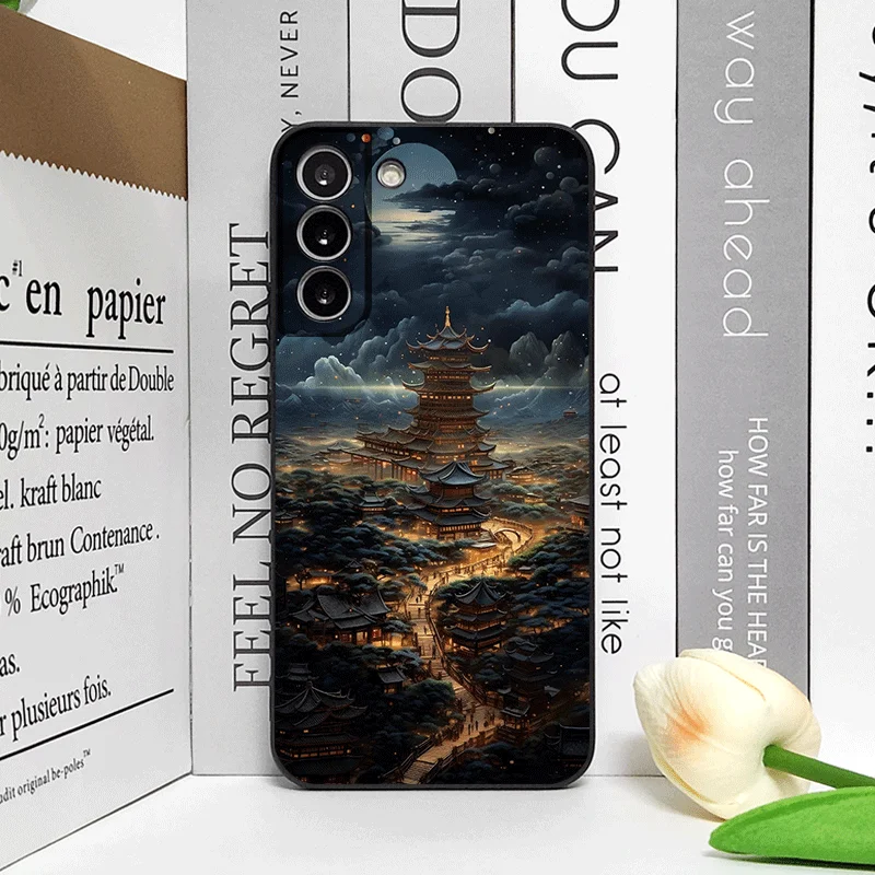 Glowing Butterfly Tree Landscape Frosted Soft Phone Case