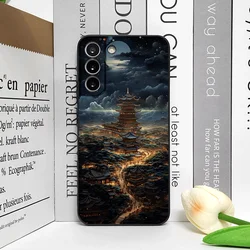 Glowing Butterfly Tree Landscape Frosted Soft Phone Case - Galaxy A42 5G (M - C1637T4)