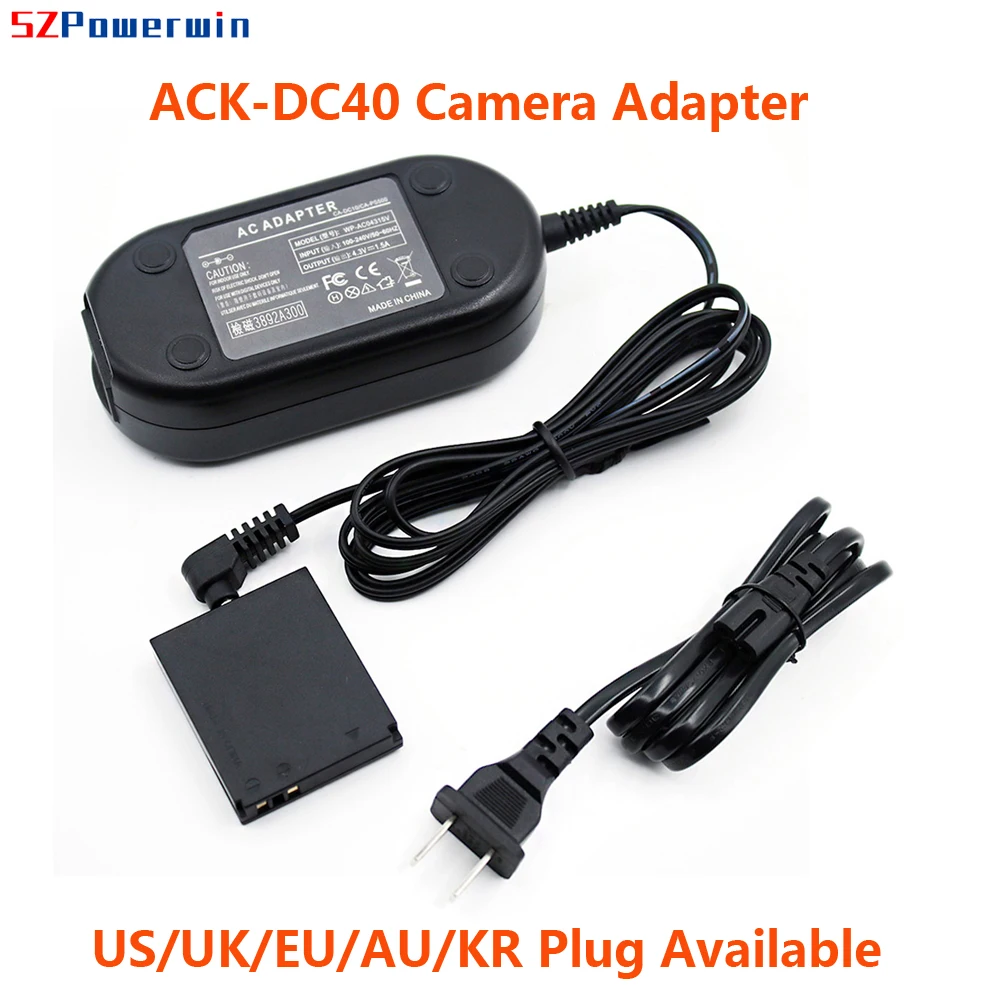 Adattatore Per Fotocamera Powerwin Ack-Dc40 Accoppiatore Cc Ca-Ps500 Alimentatore Dr-40 Nb-6Lh Nb-6L Batteria Fittizia Per Canon Sd4000 S120 Sx710