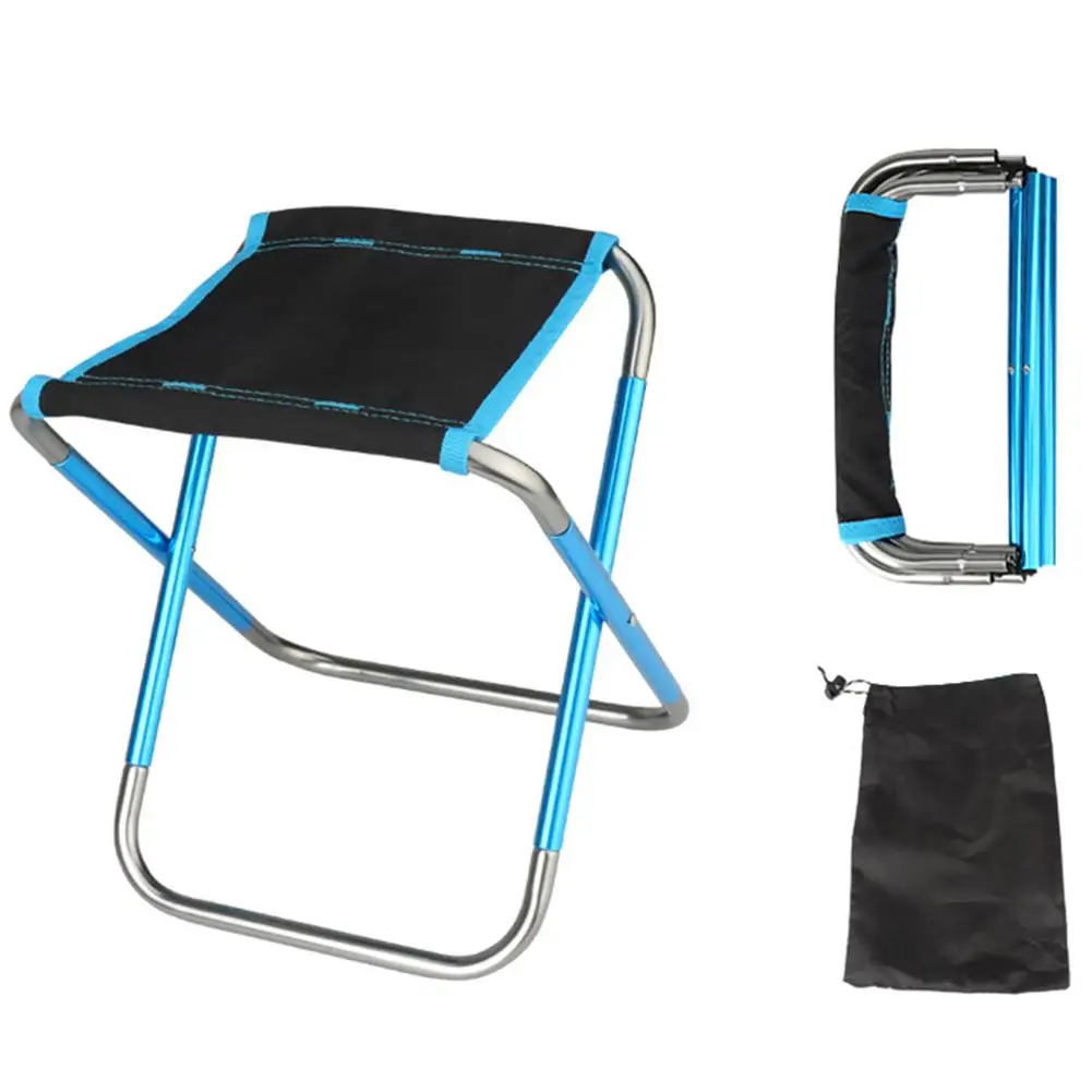 Outdoor Folding Stool Supports 309lb Portable Mini Lightweight Folding Chair For Camping Hiking Backpacking