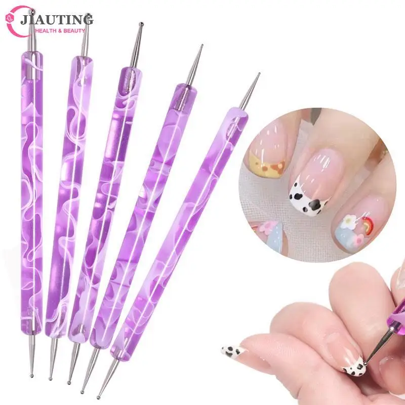 Nail Dotting Pen Polish Carving Tool Nail Art Dotting Tool Nail Polish  Paint Manicure Dot Nail Art Set for Gel Polish Decoration - AliExpress