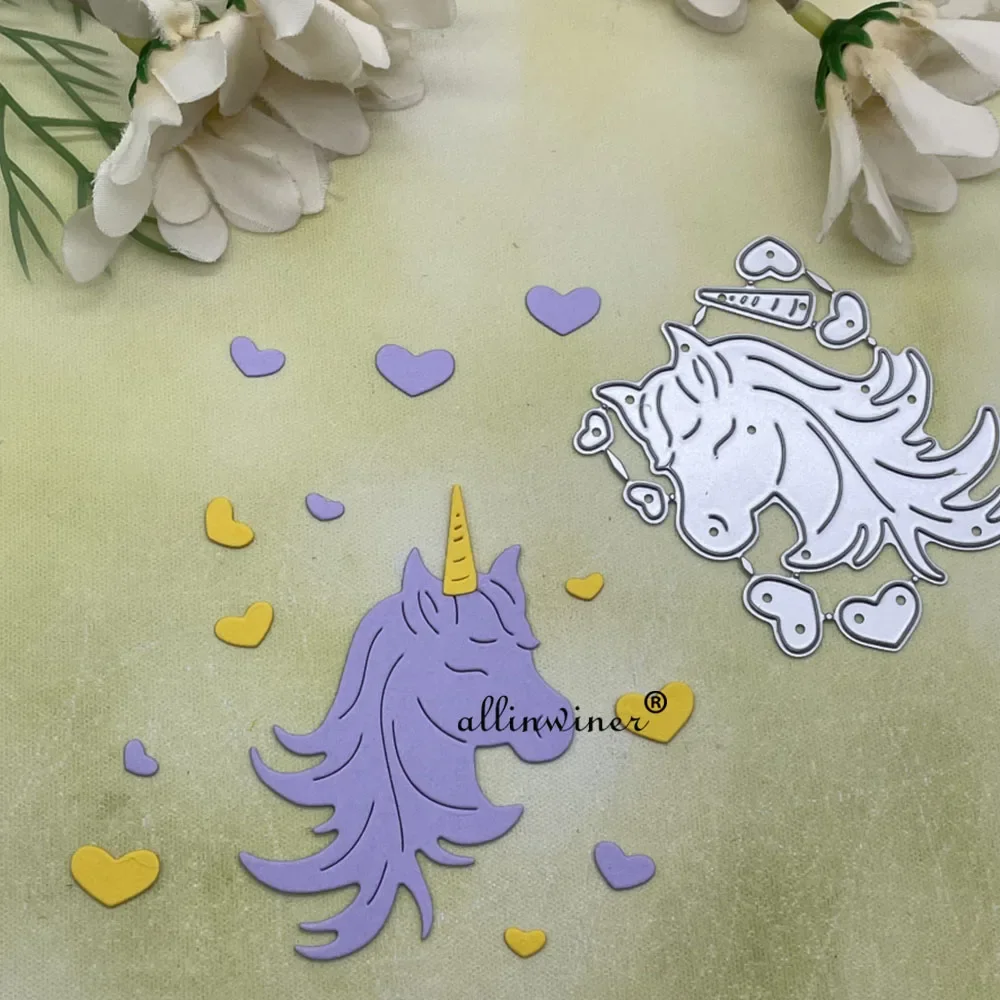 Pralinenschachtel Schleife Einhorn Metall Stanzformen für DIY Scrapbooking Album Papier Karten Dekorative Handwerk Prägung Stanzformen