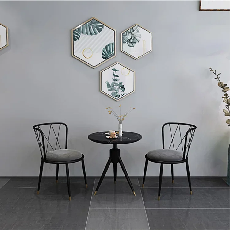 pink velvet fabric chair with gold legs and round table with marble top coffee shop furniture chairs and tables