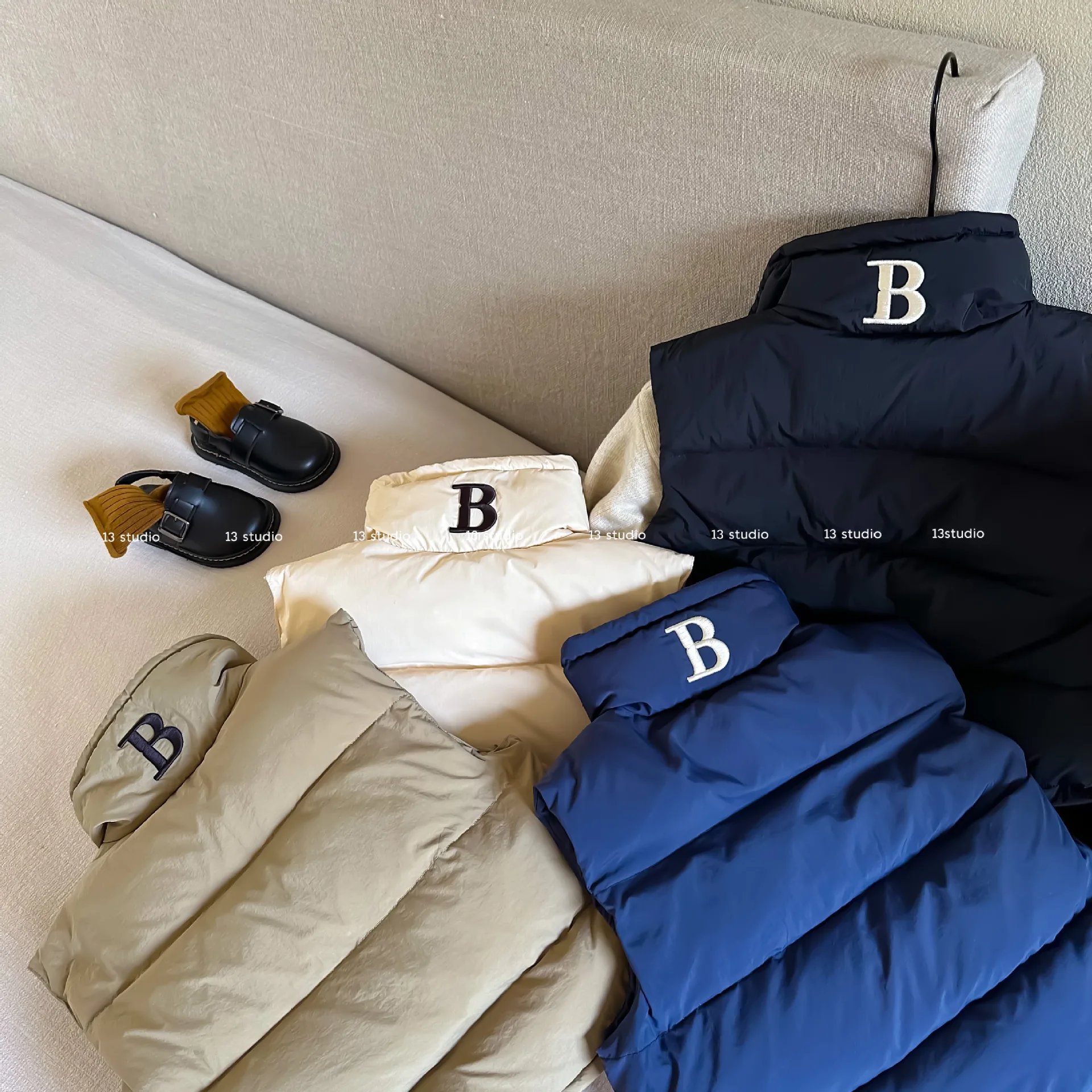 Children's Autumn Winter Down Vest White Duck Down Foreign Style Korean Fan Top children jackets