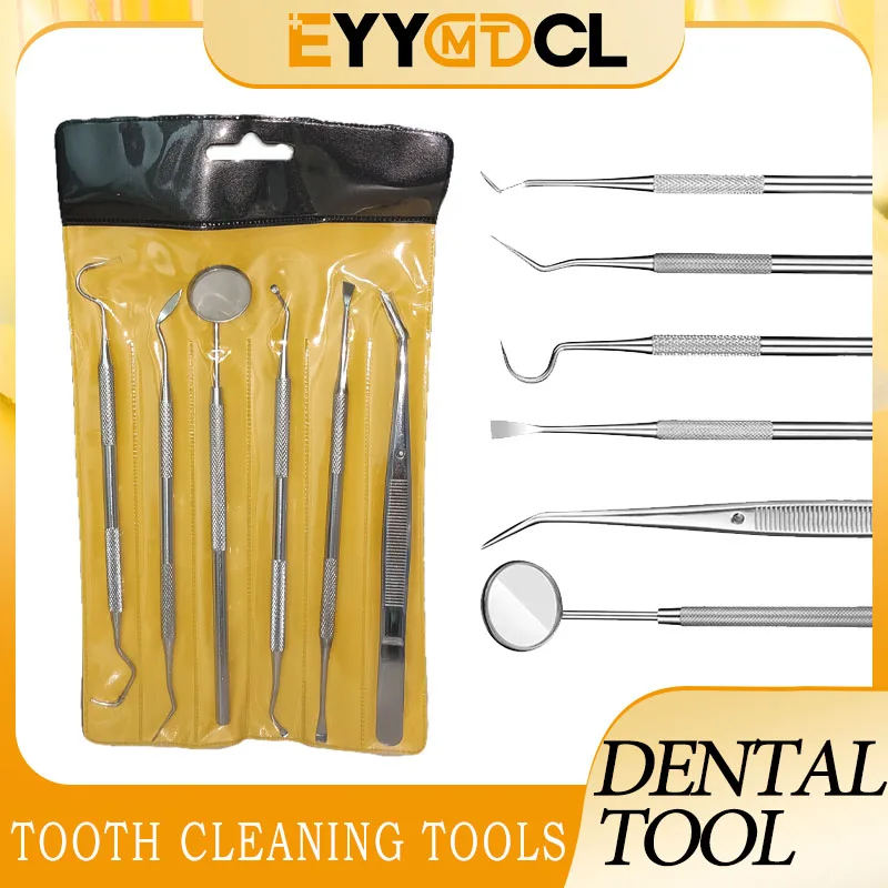 DentalTeethCleaningToolKitOralMirrorForcepsCalculusScraper