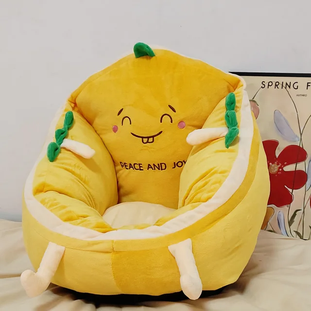 Kawaii Soft Cartoon Fruits Shape Plush Cushion Soft Creative Pillow Chair Car Seat Pad Tatami Futon Cushion Home Sofa Decor