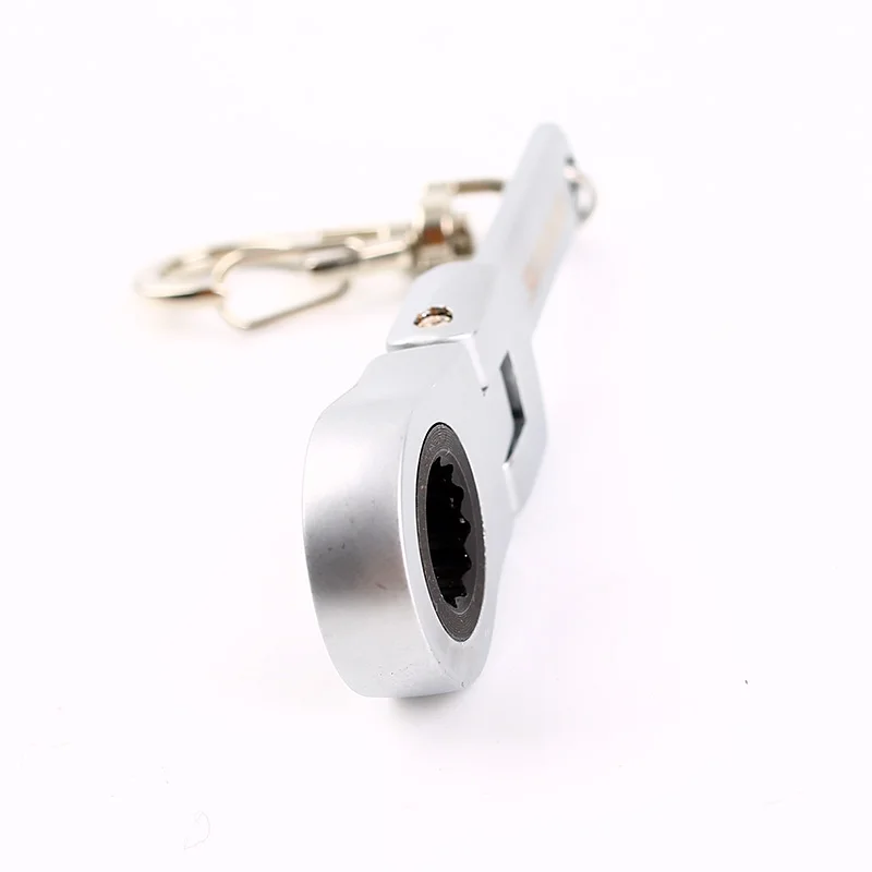 Tuningkeychains JDM Car Auto Tuning Parts 10mm Ratchet Wrench Keychain Keyring Key Ring Metal