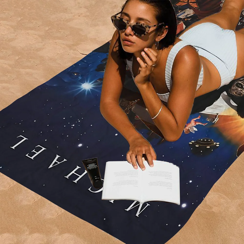 Michael Jackson Beach Towel Cartoon Cute Summer Kids Large Bath Pool Beach Towel Microfiber Absorbent for Swimming Travel 2