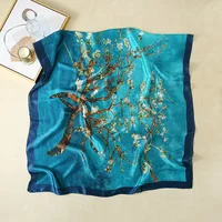 Spring Scarf Women's Luxury Design Scarf Silk Smooth Scarf Soft Muslim Headband Shawl Beach 85x180cm 3