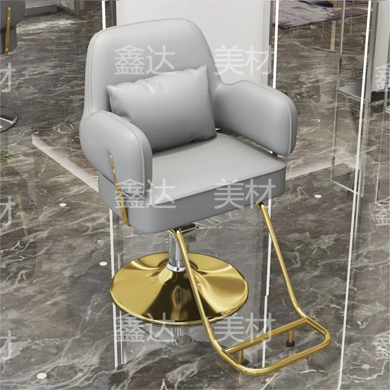 Barbershop Lift Simple Barber Chair Swivel Perm Hair Dyeing Barber Chair Comfort Cadeira De Barbeiro Beauty Furniture