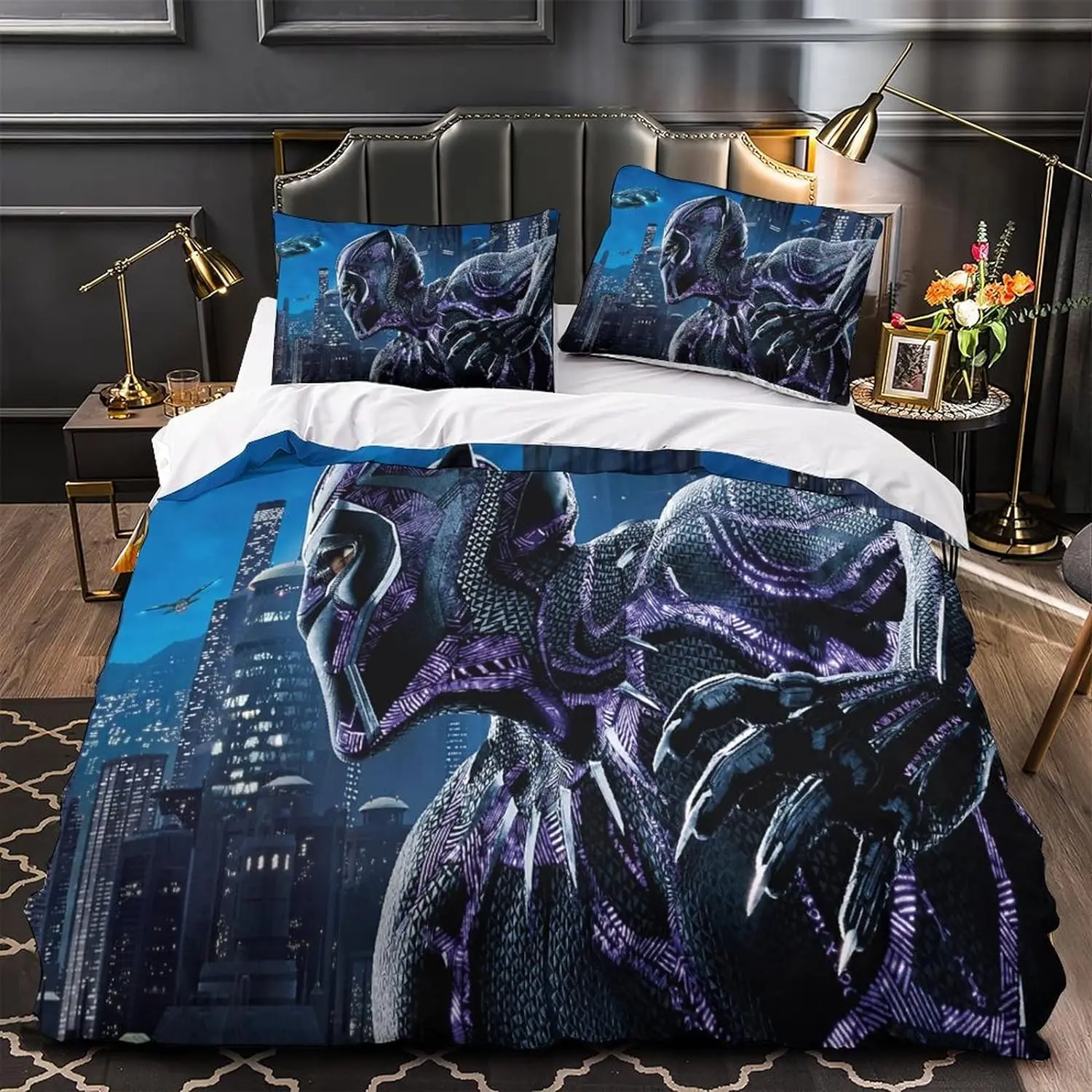 Black Panther Bedding Set Comforter Cover For Teens Boys Girls