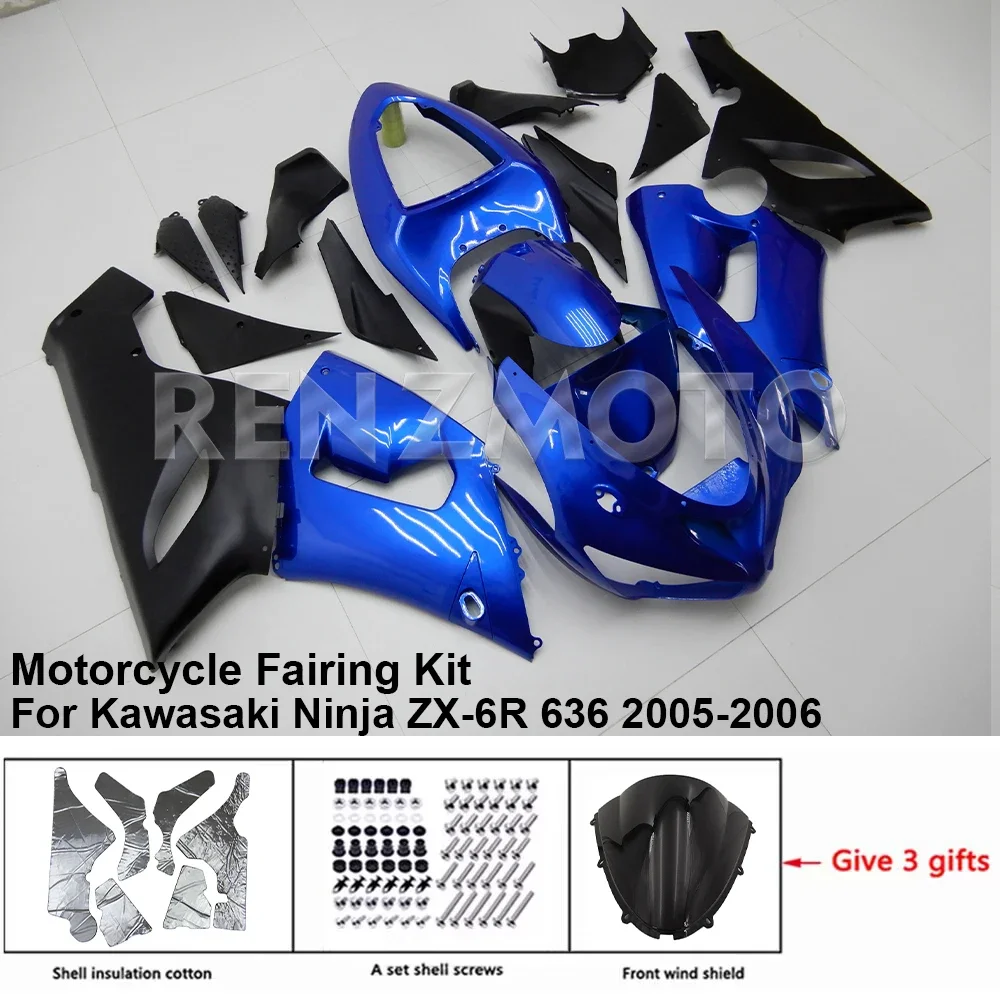 

Обтекатель для Kawasaki Ninja ZX-6R 636 2005-06, комплект для мотоцикла, декоративная пластиковая защитная пластина, аксессуары, оболочка