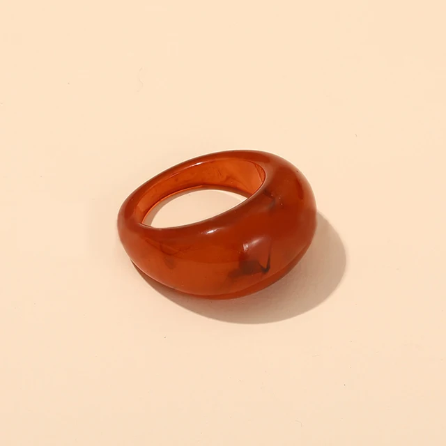 Bagues rondes Vintage en acrylique coloré coréen pour femmes, grand anneau de doigt Kpop pour filles, Punk en résine, bijoux à la mode, nouvelle collection