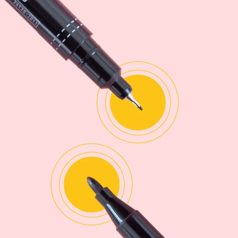 Marker Pen 100pcs Double-head Oily Black