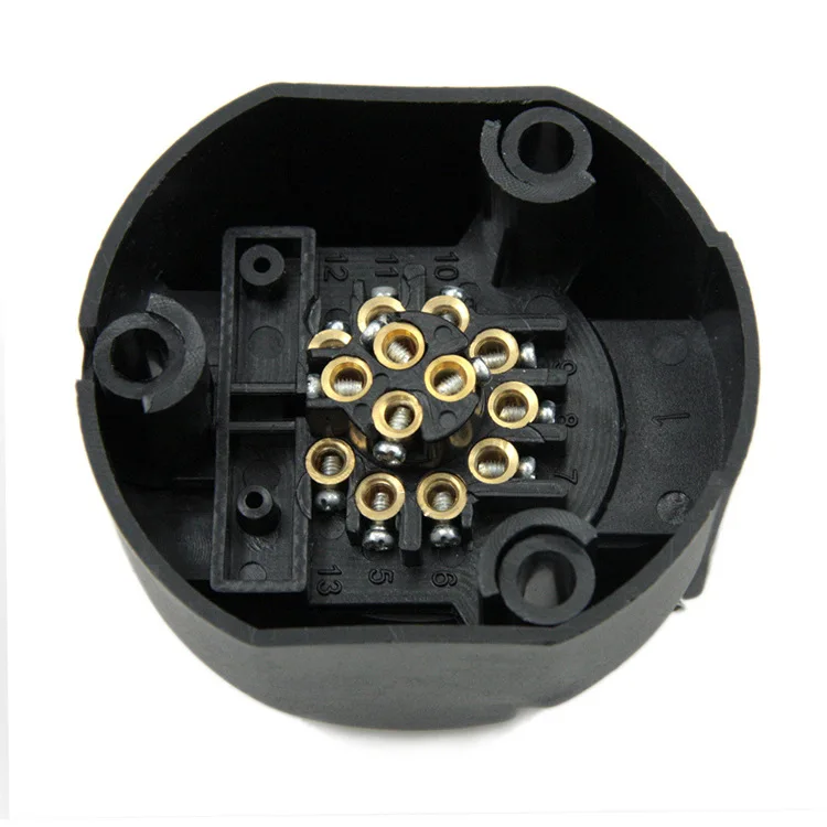 13 Pin Euro Plastic Trailer Socket Car Accessories Caravans 13 Pole Tow Bar Towing Socket Plug 12V Electrical Connector Adapter trailer socket trailer plug socket trailer plug adapter towing adapter towing adaptor trailer plug