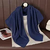 Foulard carré fin et doux pour femmes, 90x90cm, simplicité, couleur unie, foulard en coton et lin, Hijabs musulmans, accessoires de sac