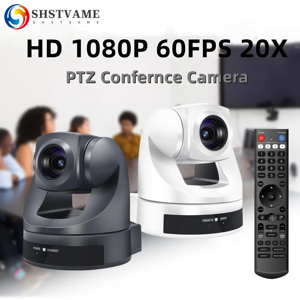 Conference PTZ Camera 1080p HD Video HDMI USB 10/20X Optical Zoom 60FPS For Educate Live Business Meeting Remote Teaching