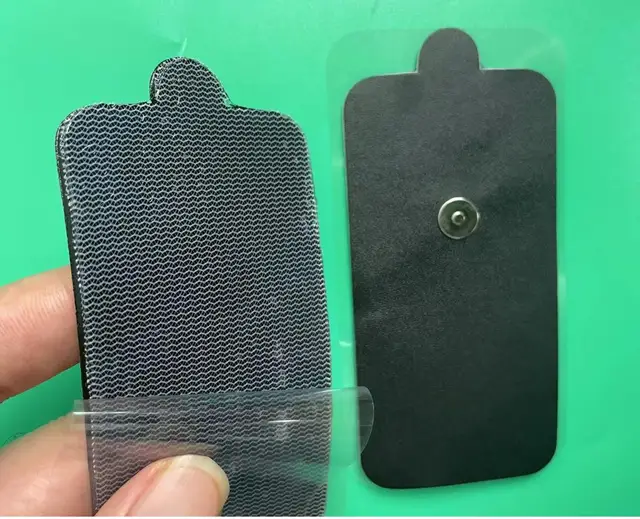 20pcs Black PU Reusable Electrode Pads for TENS EMS Unit Massager Compatible PowerDot 2.0 with Magnetic Connector 3