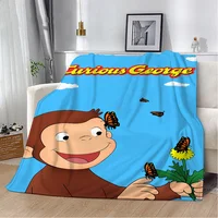 Curious Monkey Microfiber Blanket King Size Fluffy Soft Blankets and Throws Home Interior Beach Towel Luxury Bedding Bed Throw 2
