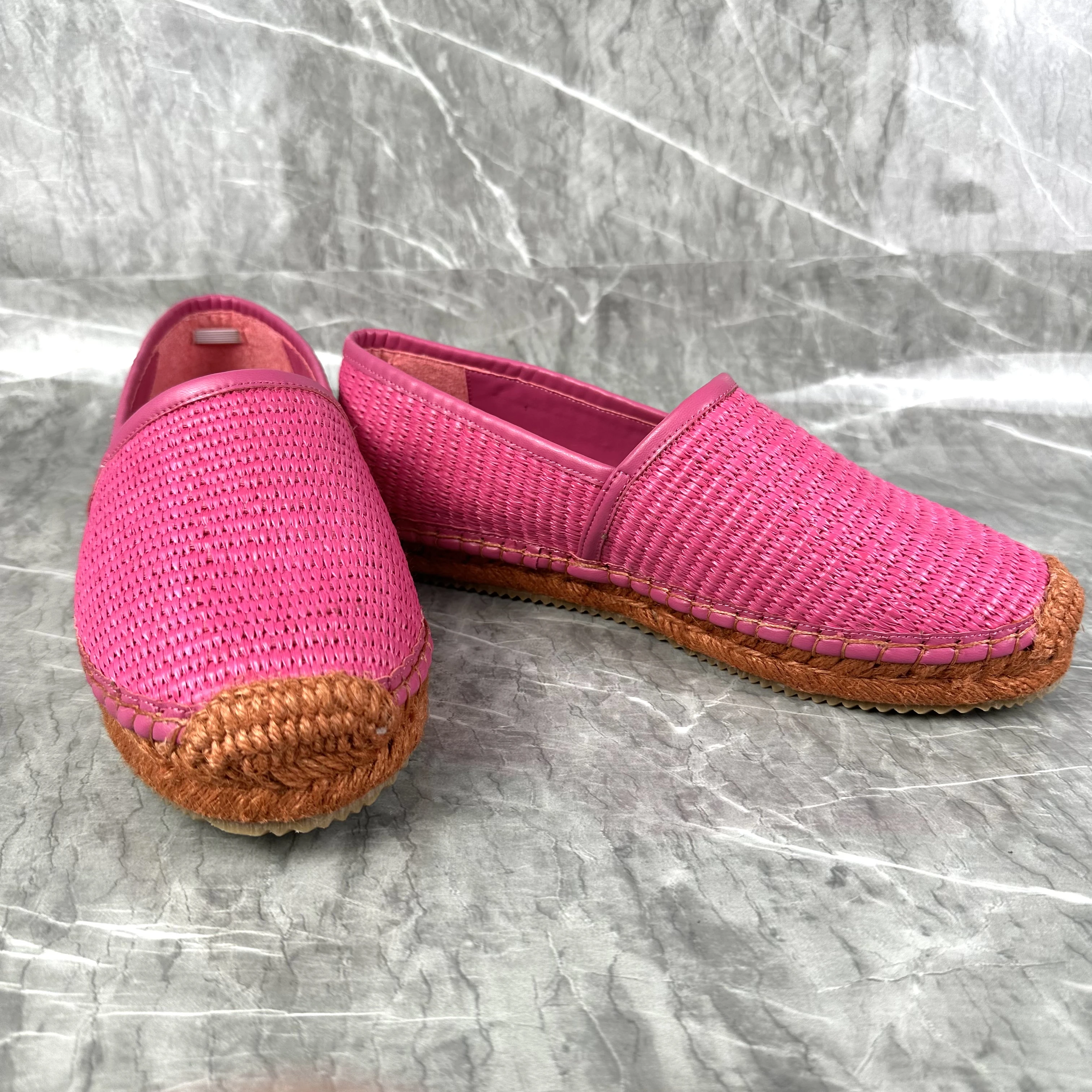 Grass Woven Thick Soled Fisherman's Shoes Female Round Toe Slip On Shallow Comfortable Luxury Brand Casual Loafers Shoes