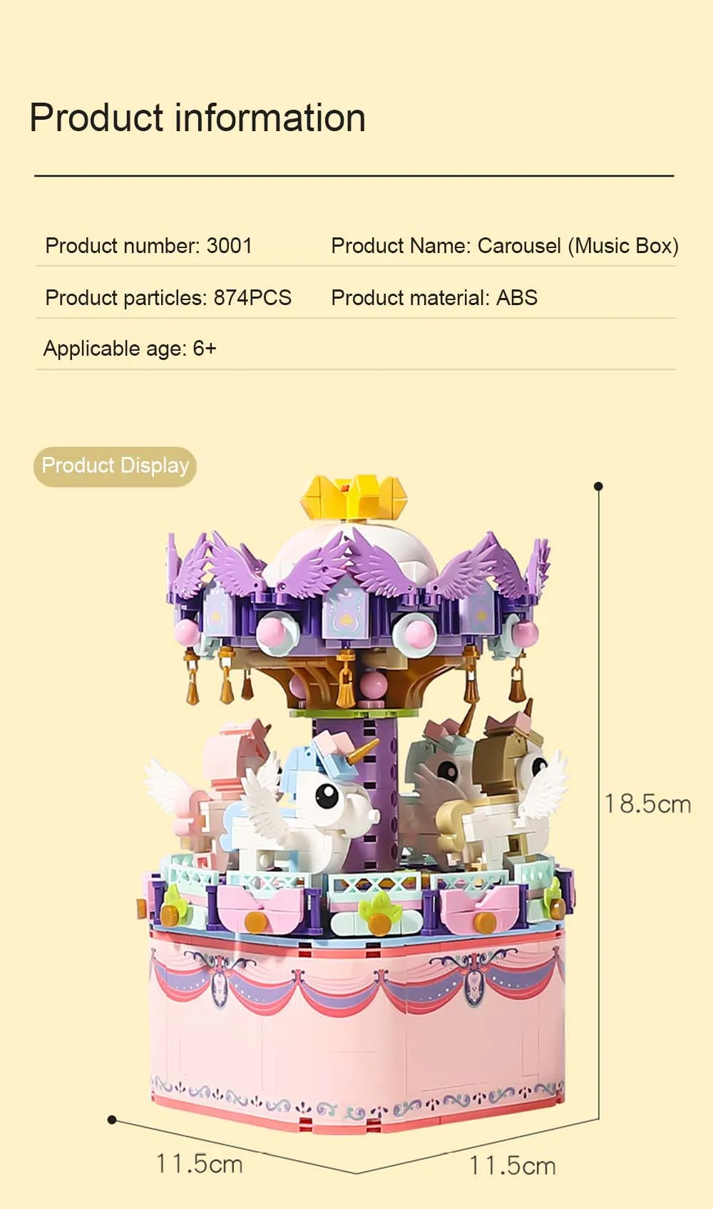 710 sztuk DIY diabelski młyn klocki montaż karuzela obrotowa pozytywka Mini klocki Model miasto prezent dla dzieci 12 S3321d6d4f2f04a0c82af84787809307fE 710 sztuk DIY diabelski młyn klocki montaż karuzela obrotowa pozytywka Mini klocki Model miasto prezent dla dzieci