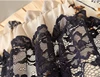 Flower Pattern Window Tulle Curtain Embroidery Black Lace Valance Door Kitchen Cabinet Window Curtains Hotel Cafe Room Divider 4
