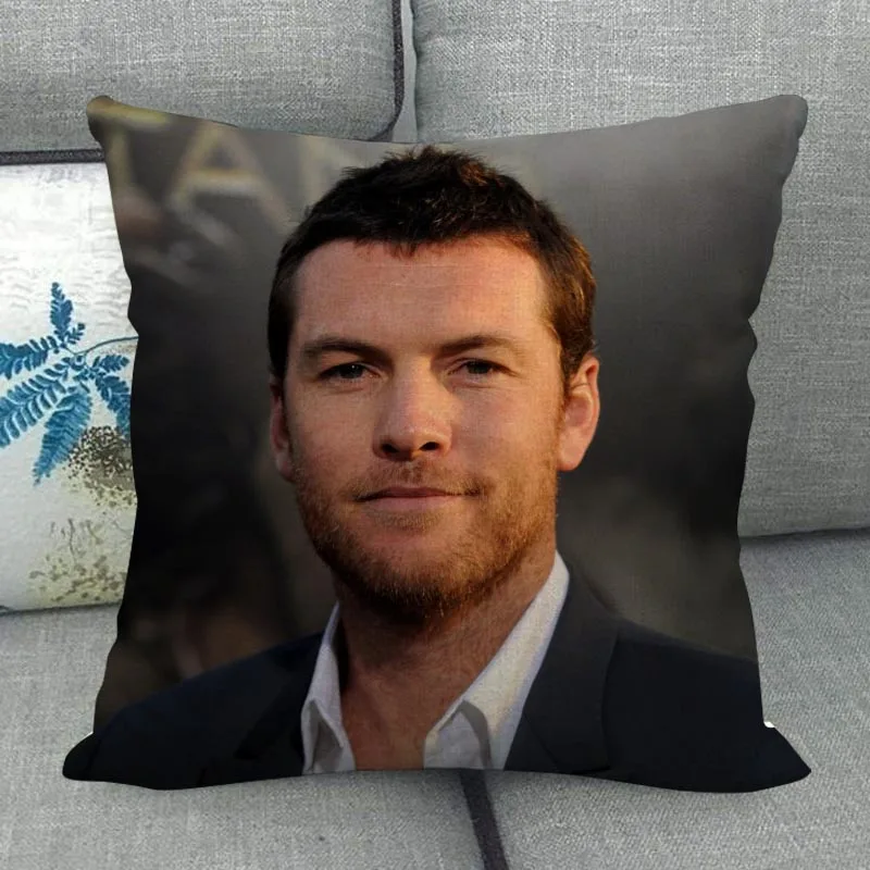 

Custom Sam Worthington Pillowcase Wedding Decorative Cotton Linen Pillow Case For Home Pillow Cover 45X45(One Sides)