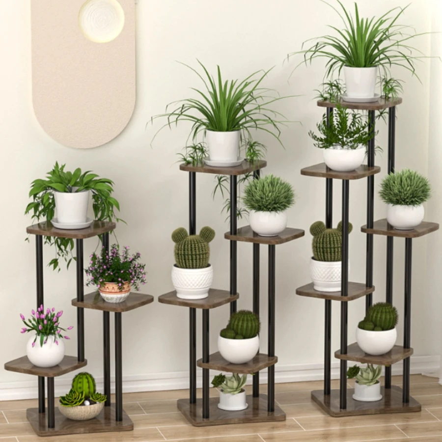Plant Stand - All-Season Outdoor Flower Shelf With Multi-Tier Space-Saving Design For Balcony, Garden & Patio Living Room — view 2