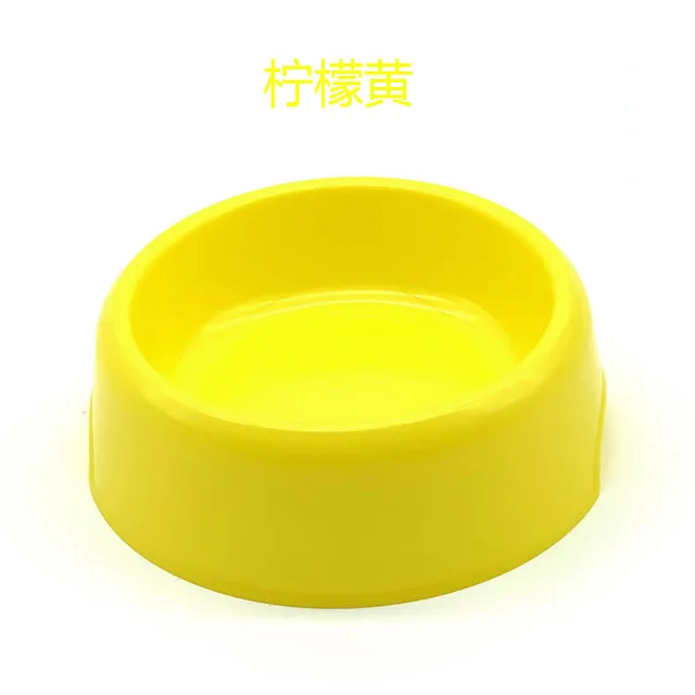 Solid Color Pet Bowls Candy-Colored Lightweight Plastic Single Bowl Small Dog Cat Pet Bowl Pet Feeding Water Bowl 5