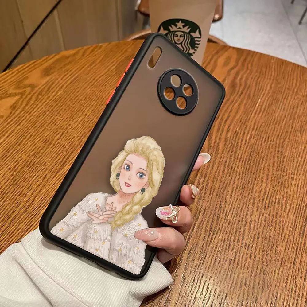 thumbnail image 1 of Funda mate para Huawei Y6P P50 P40 P30 P20 MATE 40 30 20 PRO PLUS Y7P Y8P Y9 Funda Shell d-princesa Disney maquillaje de Navidad, 1 of 5