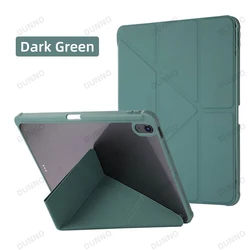 Versatile Y - Fold Tablet Case with Adjustable Stand - iPad Air 4 Air 5 (Dark Green)