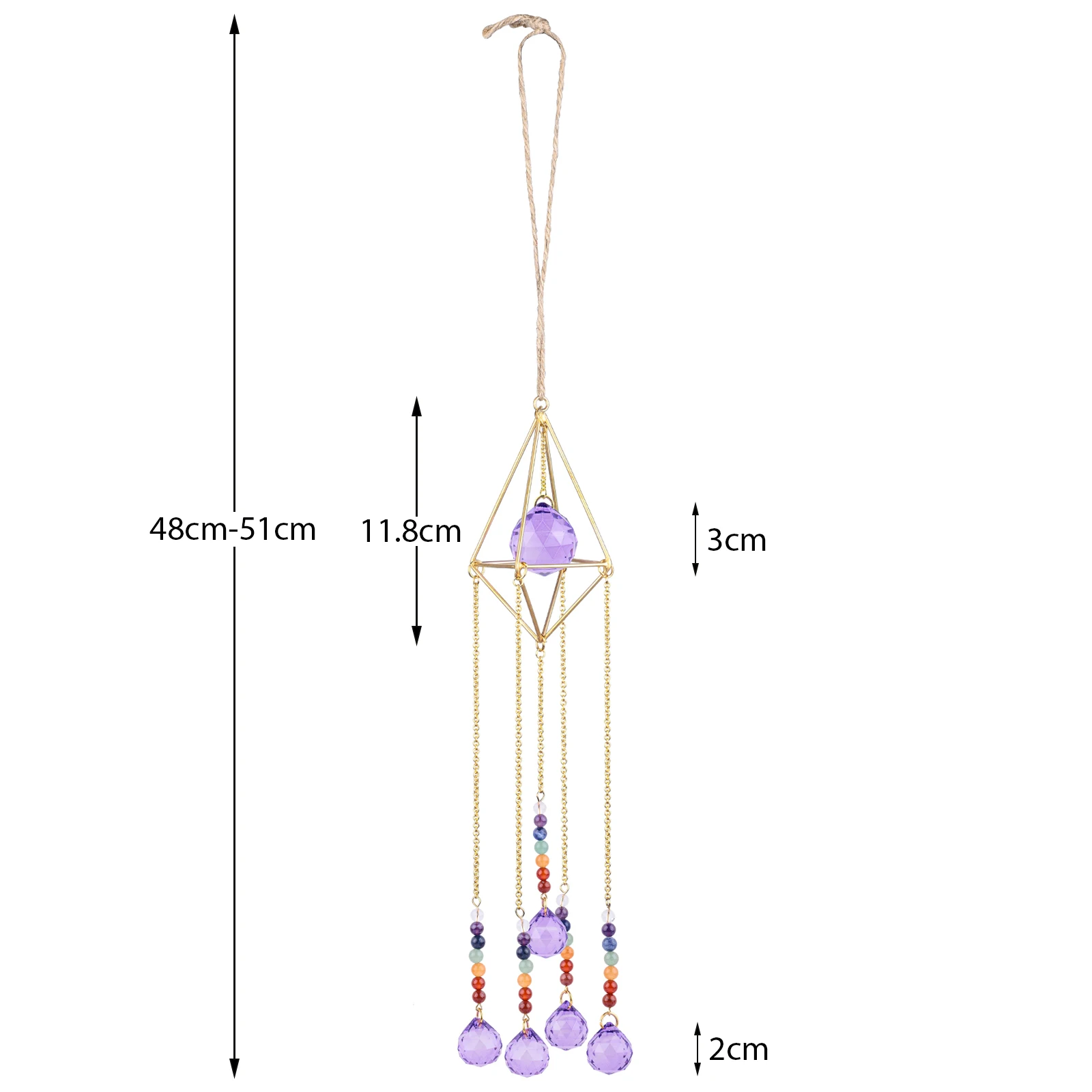 Handmade Geometric Crystal Glass Ball Prism Suncatcher Lucky Hanging Ornaments For Home Office Window Wall Decor