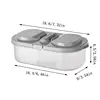 Double Compartment With Lid Food Dried Fruit Sealing Jar Multifunctional Kitchen Refrigerator Plastic Storage Jar 6