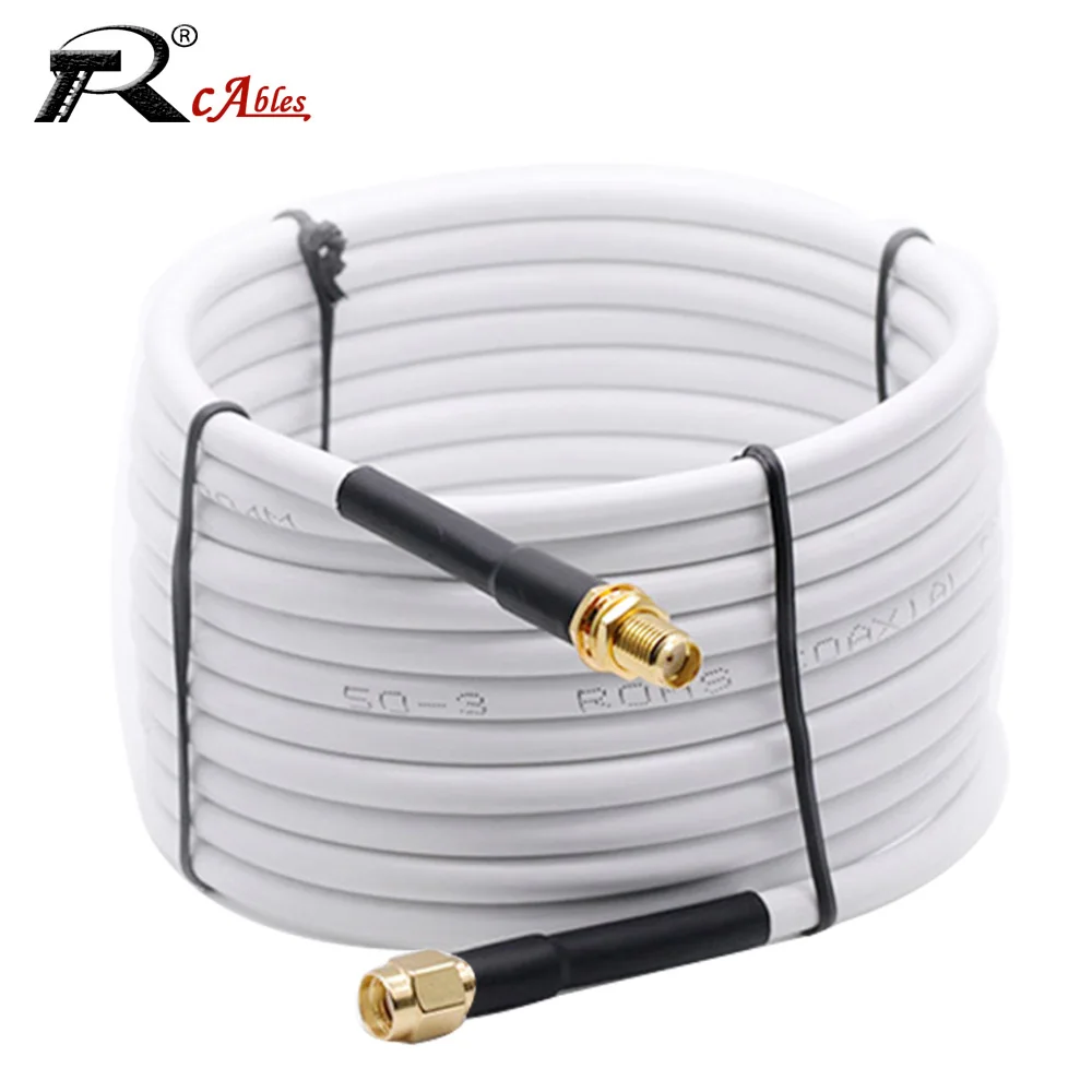 1M 2M 5M 10M 20M Sma Maschio A Sma Maschio Rg58 50Ohm Cavo Coassiale Spina Sma Antenna Wifi Cavo Di Prolunga Adattatore Connettore Codino