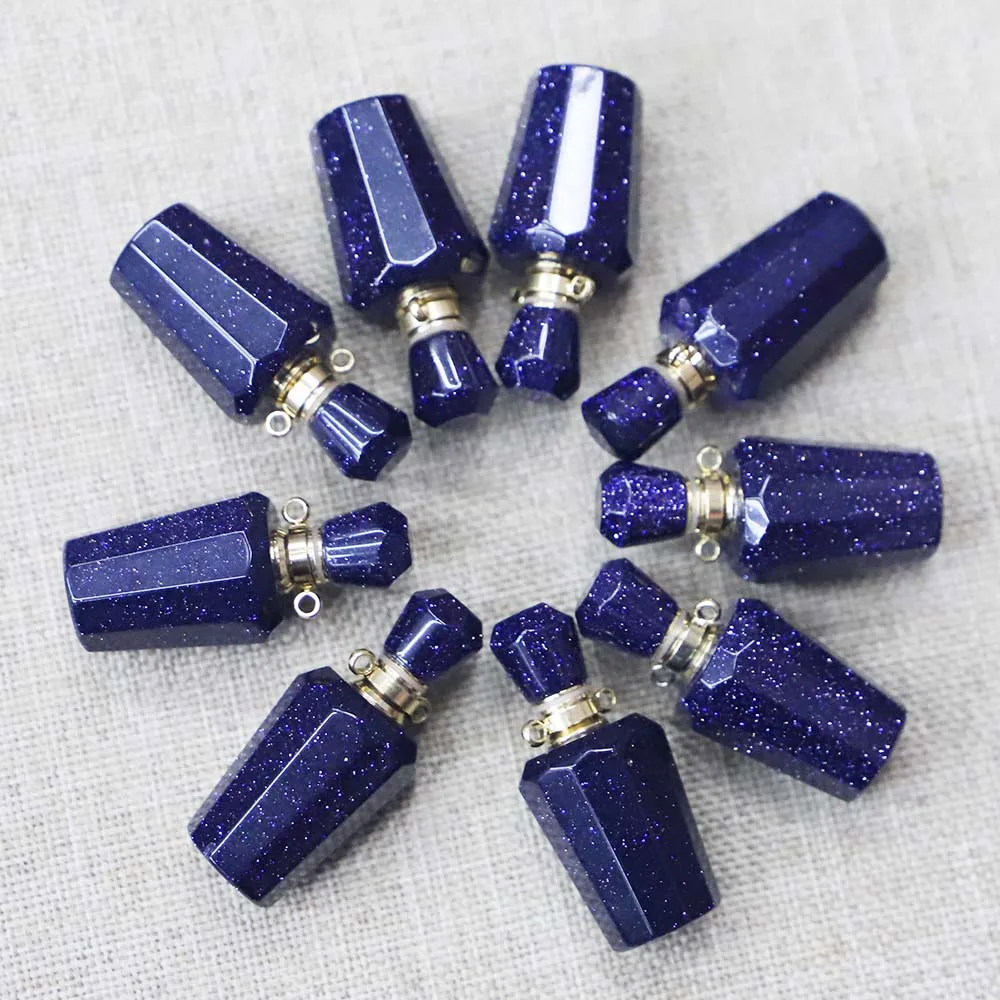New Natural Stone Perfume Aromatherapy Oil Bottle Pendant Essential Fashion Jewelry Gift Making Charms DIY Necklaces Accessories