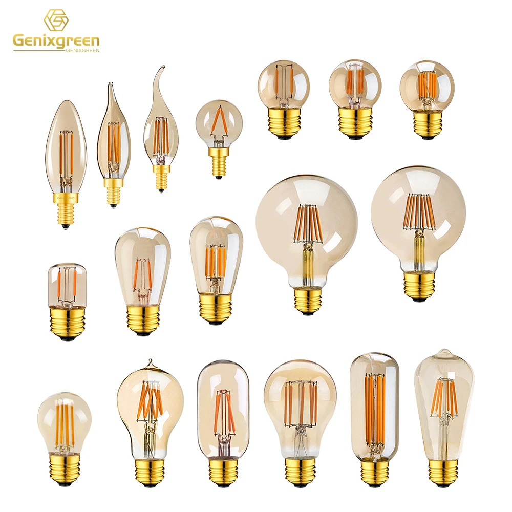 Retro Vitange Edison Lampen E14 Filament Led Lamp E27 Dimbare Led Lamp G125  G40 G80 A19 ST64 C35T Kroonluchter Decoratie verlichting|lamp phone|lamp  backuplamp boy - AliExpress
