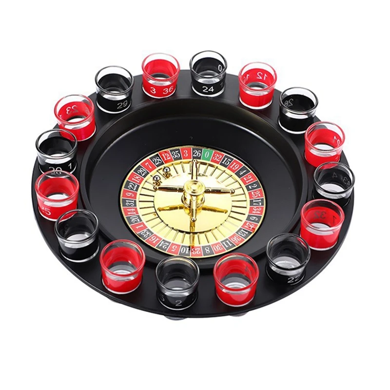 16 Hole Russian Roulette Wheel Spinning Wine Glass Game KTV Roulette