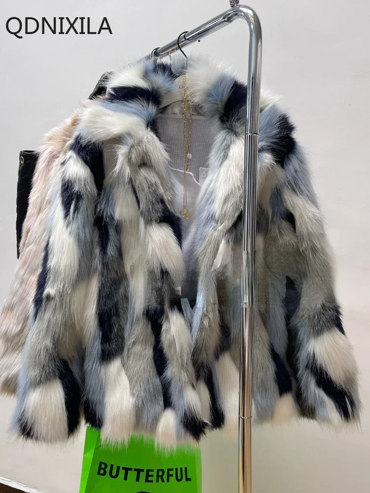 Winter Outerwear Faux Fur Coat 2024 New Outerwear Fur Jacket High-end Luxury Environmentally Friendly Fox Fur Women's Fur Coat